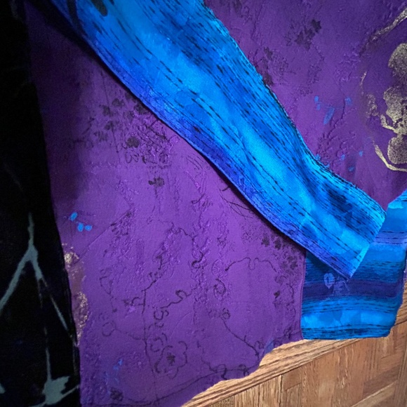 Chico’s women’s silk and velvet kimono jacket. . Size 2 (women’s medium).mint - Picture 7 of 13